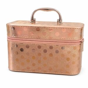 ROSE GOLD POLKA DOT MAKE-CASE
